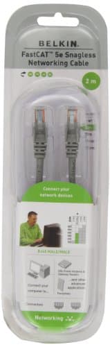 Image of Belkin 5m RJ45 Male to Male Fast CAT 5e Snagless Patch Cable - Grey