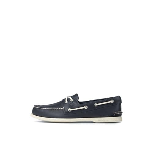 Image of Sperry Male Authentic 2 Eye Boat Shoe, Navy, 9