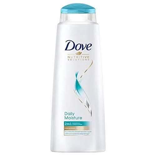 Image of Dove Nutritive Solutions Daily Moisture 2 in 1 Shampoo + Conditioner shampoo and conditioner that leaves hair silky smooth for dry, damaged hair 6x 400 ml