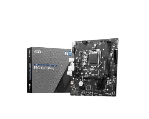 Image of msi Pro H510M-B LGA 1200 Motherboard, 2 DDR4-SDRAM, Dual Channel, M.2, SATA III, 4 x USB 2.0, 1x HDMI Micro ATX, NOT SUPPORT 11VA