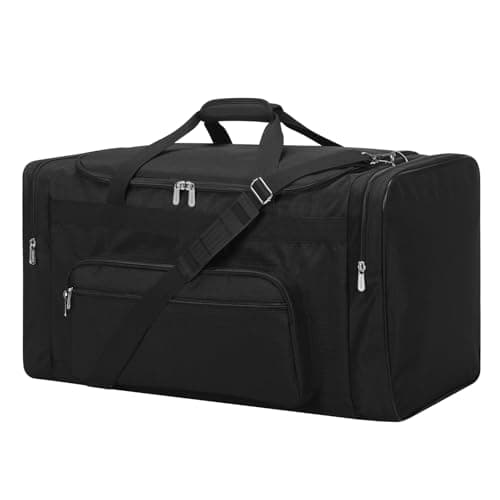 Image of Sport Holdall Duffle Bag 75L Gym Duffle Bag with Shoulder Strap Overnight Weekender Bag for Men and Women (Black, 75L)