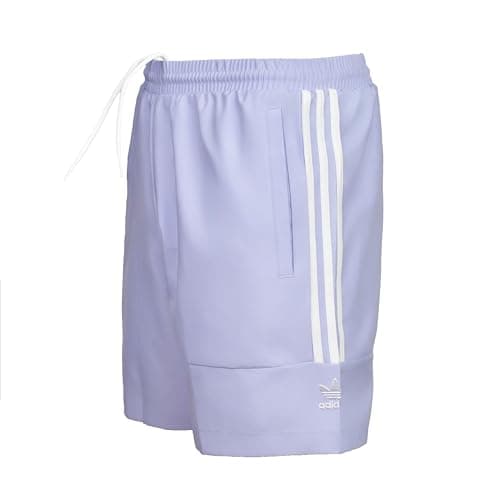 Image of adidas Originals Mens Swim Shorts 3 Stripe Lock Up Trefoil Shorts Lilac IX9985 (UK, Alpha, L, Regular, Regular, Lilac)