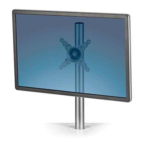 Image of Fellowes Lotus Single Monitor Arm - Adjustable Dual Monitor Mount VESA Compliant - Max Monitor Size 27" - Max Weight 8KG - Silver