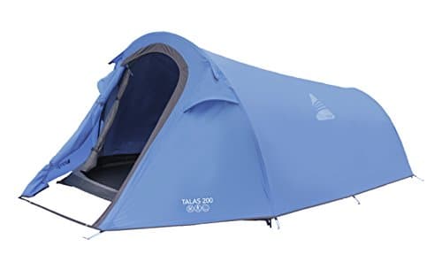 Image of Vango Talas 200 Tunnel Tent [Amazon Exclusive] Easy To Pitch 2 Man Tent Waterproof for Adventure Camping, River Blue
