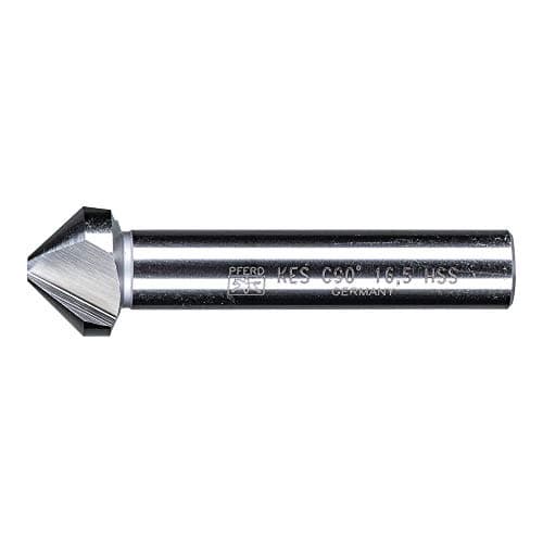 Image of PFERD HSS Taper/Deburring Countersink | 90°, Ø 16.5 mm, Shaft Diameter 10 mm, DIN 335 C | 25202113 – for Countersinking 90° Screws