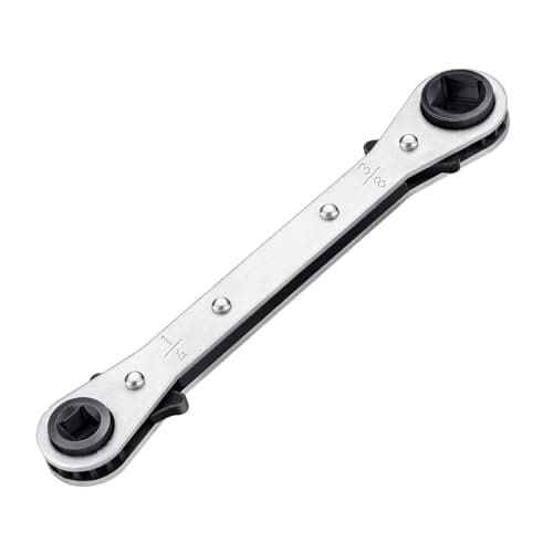 Image of GIONAR HVAC Service Wrench Tools, Quad Ratchet Spanner with 4 Sizes 3/8'' 1/4'' 5/16'' 3/16'', 360° Air Ratchet Wrench for Air Conditioning & Refrigeration Equipment Repair