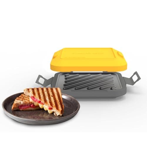 Image of Drew&Cole Clever Microwave Micro Toastie Maker with Thermawave Grill Plates - Extra Crispy Toasties & Panini Maker - Non-Stick Plates - Crunchy Sandwiches - No Soggy Results - Dishwasher Safe