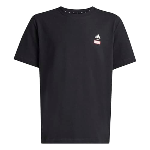 Image of adidas Unisex Kids Marvel Spider-Man Graphics TEE, Black/Off White, 7-8 Years