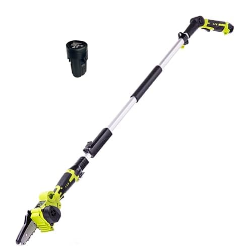 Image of Garden Gear 12V 2-in-1 Telescopic Chainsaw Handheld Cordless Mini Pole Saw, 2.0Ah Lithium-Ion Battery, 60-Min Runtime, Fast Charge, Lightweight & Ergonomic (12V Telescopic Chainsaw + Spare Battery)