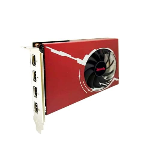 Image of Xynsviu Radeon RX 550 Graphics Card, 4GB GDDR5,GPU PC 4 HDMI Ports, 128 Bit DirectX 12, PCI Express X16 3.0, Multi Monitor Support Video Card (AMD RX550 4G 4HDMI)