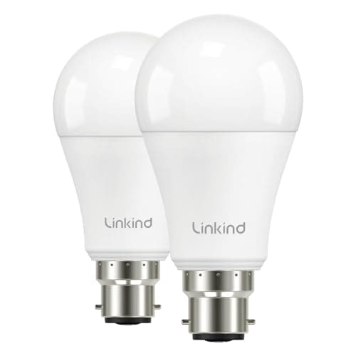 Image of Linkind Bayonet Light Bulb 100w Equivalent,Daylight White 5000K, 13.7W 1600lm Super Bright B22d LED Bulbs,BC GLS Energy Saving Bulbs, Non-Dimmable, 2 Pack