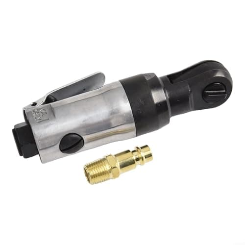 Image of Qualoramall 1/4 Inch Pneumatic Ratchet Wrench Air Tool 300 RPM Reversible Square Drive 16 ft-lbs Torque Lightweight Metal Body for Auto Repair Machinery Shipbuilding 2 Pack