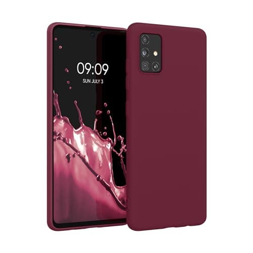 Image of kwmobile Case for Samsung Galaxy A51 Case - Soft Cover - Shockproof TPU Material - Wireless Charging - Magenta Purple