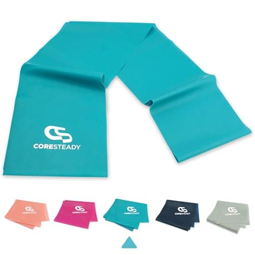 Image of Coresteady Resistance Band For Men & Women - Exercise Band to Build Strength, Flexibility, Muscle & Tone - For Fitness, Stretching, Pilates, Physio & Yoga - With Exercise e-Guide