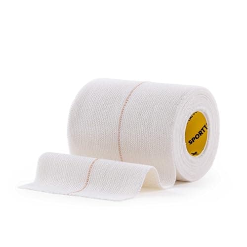 Image of SPORTTAPE EAB Fabric Strapping Tape - 7.5cm x 4.5m | Elastic Adhesive Bandage Fabric, Rugby Lifting & Strapping Tape, Extra Strong Sports Adhesive, Non-Tear Centreline, Cloth EAB - Single Roll