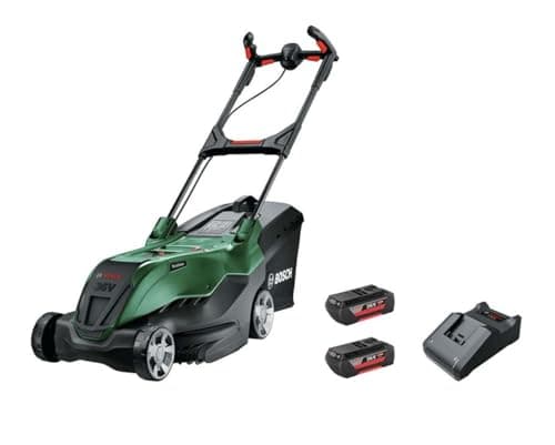 Image of Bosch cordless, powerful lawnmower AdvancedRotak 36V-40-650 (for mowing the lawn; 36V system; Cutting width: 40 cm; tool kit, with battery and charger)
