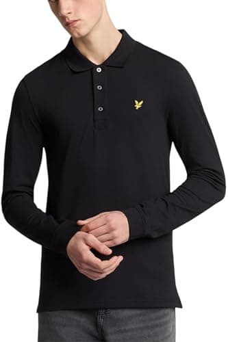 Image of Lyle & Scott LS Polo Shirt LS Polo Shirt Z865 Jet Black, L
