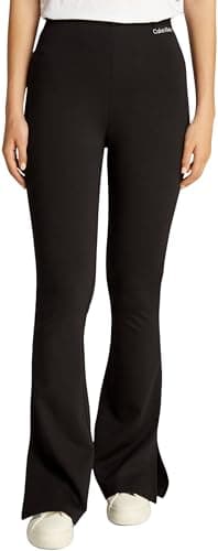 Image of Calvin Klein Women's Milano Elastic Flared Leggings, Black (Ck Black), XL
