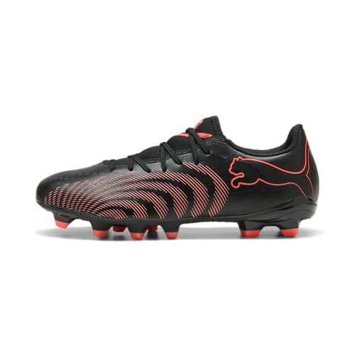 Image of PUMA Unisex Future 9 Play Firm Ground/Artifical Ground Football Boots, PUMA Black-Glowing Red-Strong Gray, 5 UK