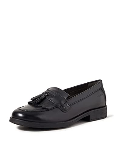 Image of Geox Girls Jr Agata Moccasins, Black, 3 UK