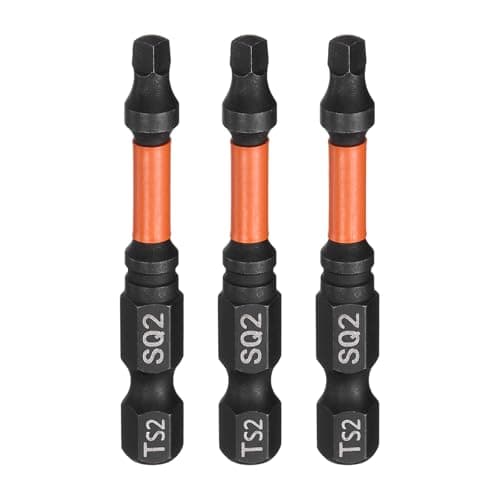 Image of sourcing map 3pcs Square Head Screwdriver Bits 1/4" Hex Shank SQ2 Magnetic Head 2" Length S2 Steel Screw Driver Drill Bit for Repair Work Electric Screw Driver