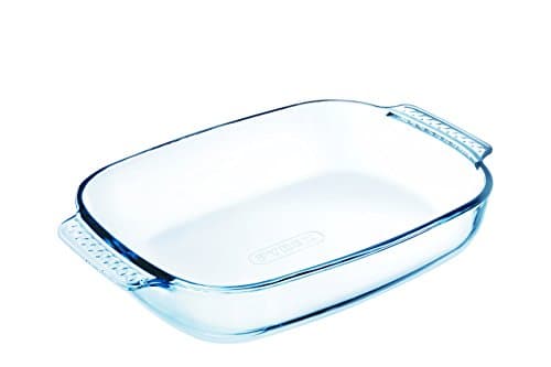 Image of Pyrex Borosilicate Glass Rectangular Roaster with Easy Grip Handles, 39x25cm