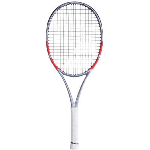 Image of Babolat, Pure Strike TU Tennis Racket - White/Red/Black, Youth 140-150cm, Precision Stability, Hybrid Frame, Balanced Power and Control, Transition to Adult Rackets
