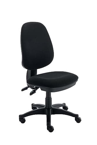 Image of Office Hippo Desk Chair Without Arms, Adjustable Curved Back, Executive Swivel, Desk Chair, Suitable For Home Office, Black, 64 x 64 x 93 to 109 cm