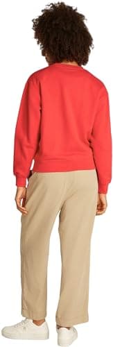 Image of Tommy Hilfiger Women’s Regular Cotton Sweatshirt, Red (Primary Red), XS