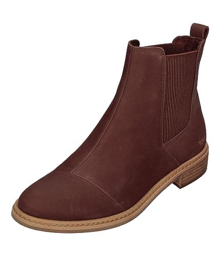 Image of TOMS Women's Charlie Chelsea Boot, Chestnut Leather, 4 UK