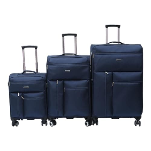 Image of Cassia Soft Luggage Spinner Suitcase – Lightweight Travel Bag with 360° Smooth Wheels, Ripstop Polyester & PU, Expandable Carry-On or Checked Luggage