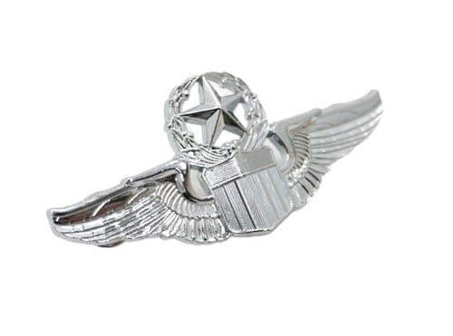Image of WWII USAF Command Pilot Wings Pin Badge Metal Wings US Air Force Aviator (Silver)