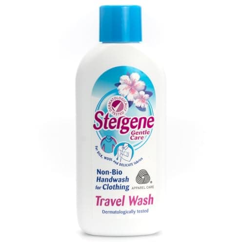 Image of Stergene Gentle Care Handwash for Delicates 100 ml - Non-Biological Rich Liquid Laundry Soap - Wool, Silk & Fine Fabrics - Travel Size Hand Wash (Hand Luggage Friendly)
