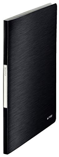 Image of Leitz A4 Display Book, 40 Pockets, 80 Sheet Capacity, Transparent Pockets, Satin Black, Style Range, 39590094