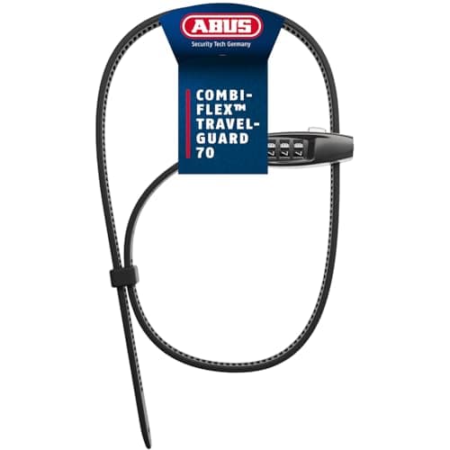 Image of ABUS Combiflex TravelGuard 70 Cable Lock – Flexible, Lightweight Combination Lock for Luggage, Helmets, prams or skis – 72 cm Locking Length – rustproof