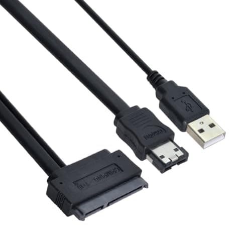 Image of CY 2.5" inch Hard Disk Drive SATA 22Pin TO Esata Data + USB Powered Cable 50cm