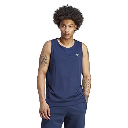 Image of Adidas Originals Mens Trefoil Essentials Tank Top, Night Indigo, XS