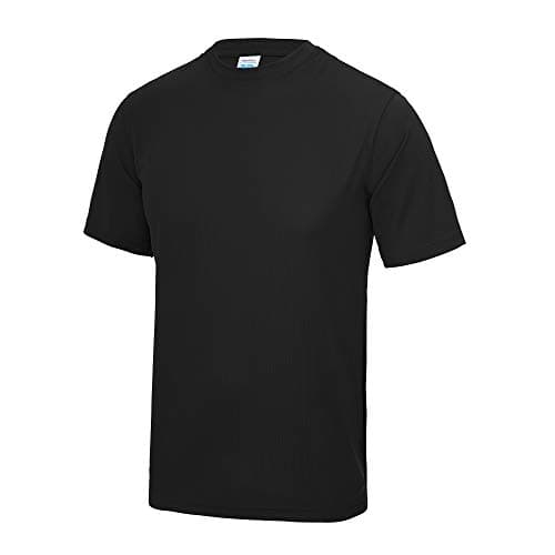 Image of Just Cool Mens Performance Plain T-Shirt (M) (Jet Black)