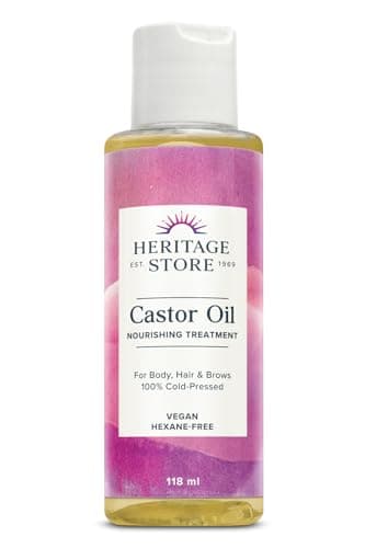 Image of Castor Oil 118ml - Nourishing Hair Growth Oil, Skin Care, Eyelashes & Brows - Cold Pressed, Hexane Free, Vegan & Cruelty Free - Heritage Store