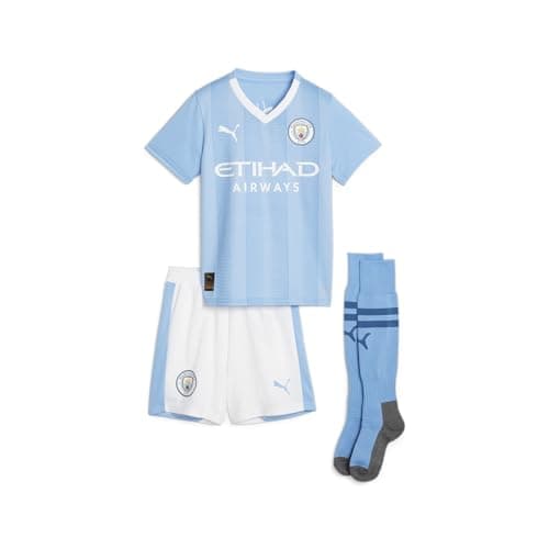 Image of MANCHESTER CITY Kids Home Mini Kit 2023/24 Season - Team Light Blue - Size: 3 Years