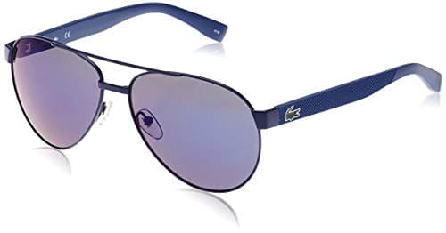 Image of Lacoste L185S L185S 424 60 Rectangular Sunglasses 60, Bluette Matte