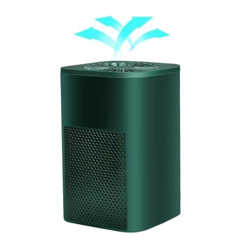 Image of Air Purifier for Home Bedroom Small USB Desktop Air Purifiers, Ionic Air Purifier with HEPA Filter, Effectively Removes Dust, Cigarette Smoke, Pet Odors, Pollen, Ultra Quiet Powered by USB (Green)