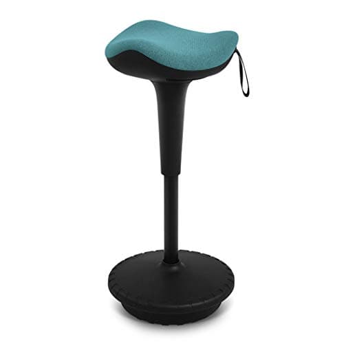Image of IWMH Standing Office Stool, Intimate WM Heart Ergonomic Office Stool, Adjusting height and swivels 360° working seat (Blue)