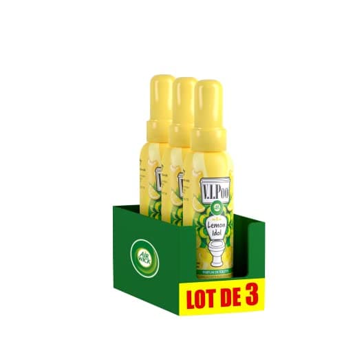 Image of Air Wick Spray V.I. Poo Odour Remover Lemon Scent Idol 55ml – Pack of 3
