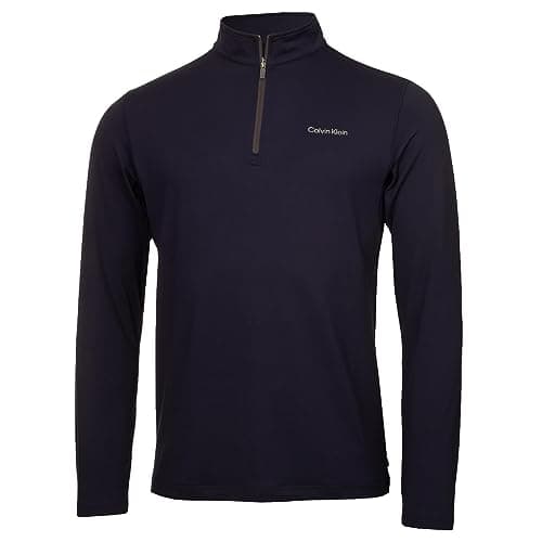 Image of Calvin Klein Mens Newport Half Zip Sweater - Navy - XL