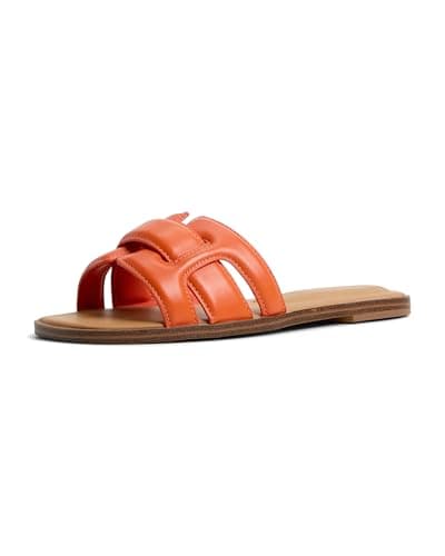 Image of ALDO Women's Elenaa Flat Sandal, Bright Orange, 3 UK