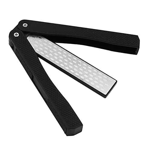 Image of Tiardey Knife Sharpeners,400/600 Grit Folding Pocket Diamond Whetstone, Handheld Double Sided Sharpening Stone for Outdoor Camping Kitchen Garden