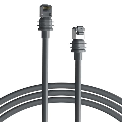 Image of Steinwhale Ethernet Cable for Starlink Standard/Gen 3 and Mini 5M/16.5FT, Waterproof Barrel Jack, 26AWG CAT5E 1000Mbps Data Transfer, Outdoor Use, Cold & Heat Resistant, Replacement Extension Cable