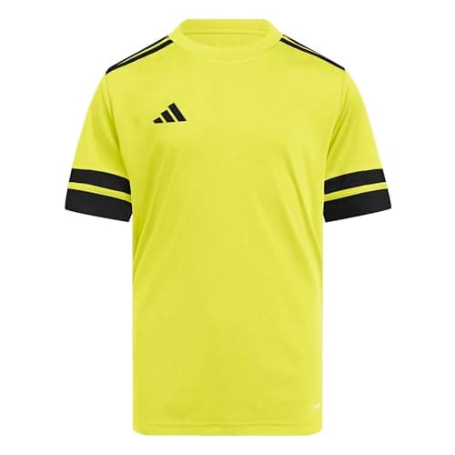 Image of adidas Unisex Kids Squadra25 Jersey Short Sleeve Kids Shirt, Team Yellow/Black, 5-6 Years