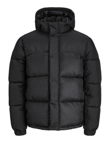 Image of JACK & JONES Men's Jcounion Puffer Jacket Sn, Black, XX_L, black, xx_l
